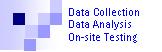 Data Collection Data Analysis and On-site Testing Icon